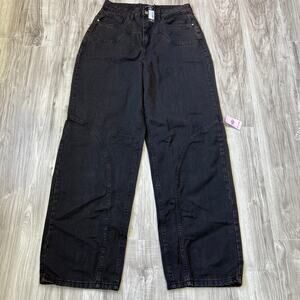 Prettylittlethings Tall Dark Chocolate HighWaist Western Seam Detail Jeans Sz 10